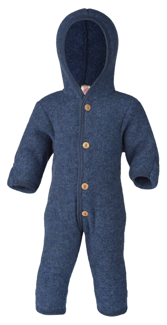 Overall Wollfleece blau melange