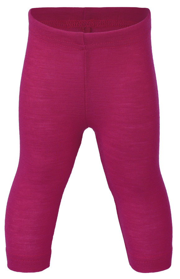 Leggings Wolle-Seide himbeer