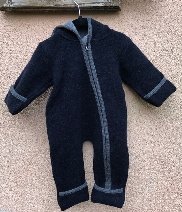 Overall Donnerstein Lambswool Double Walk dunkelblau